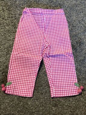 Vintage Hartstrings Gingham Kids Pants with Cherry Trim size 4